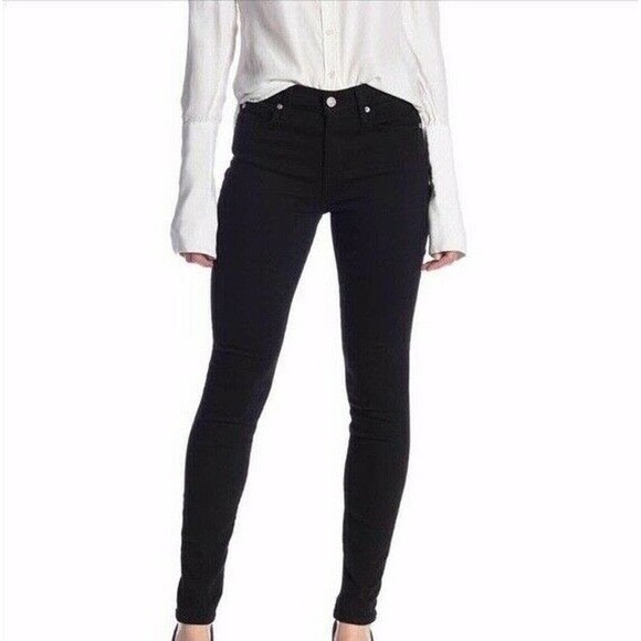 7 For All Mankind Roxanne Skinny Jeans Black 27 - Picture 1 of 5